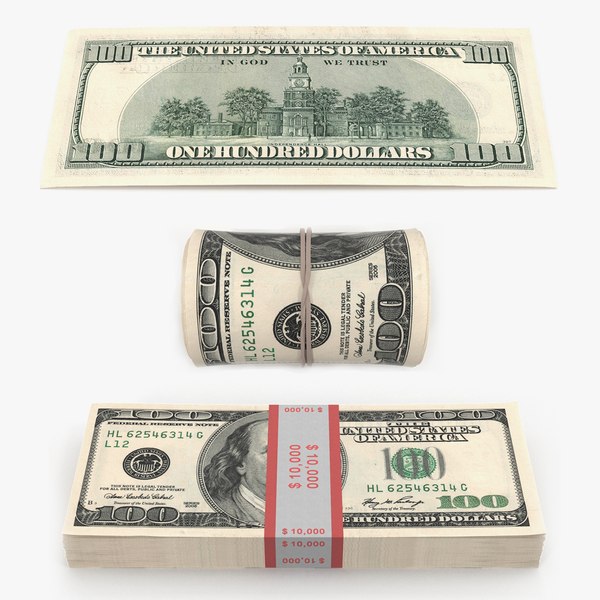 3D dollar bills