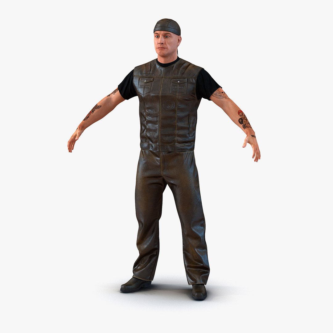 Biker Man Generic 2 3D model preview