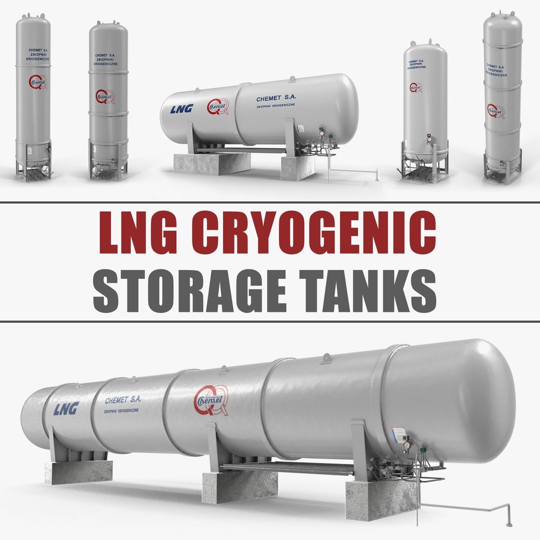 LNG Cryogenic Storage Tanks 3D Models Collection 3D model preview