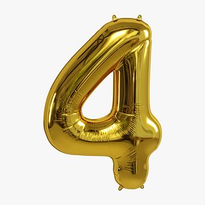 balloon foil gold 3D model