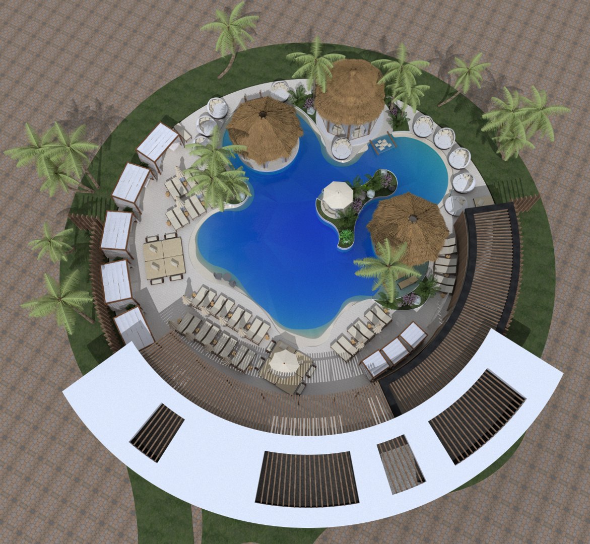 3D Swimming Pool Model - TurboSquid 1272426