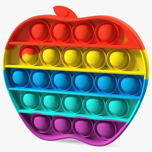 3D Rainbow Apple Pop It Toy