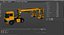 Terminal Container Carrier Truck Yellow Rigged for Cinema 4D