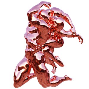 Male  nude statue set one