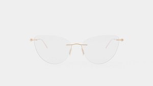 Modo - 4611 Shiny Rose Gold Glasses 3D model