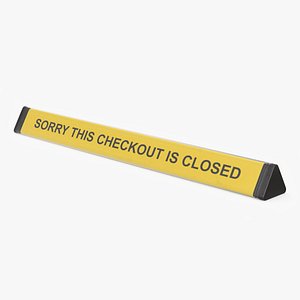 Triangular Checkout Divider Yellow 3D