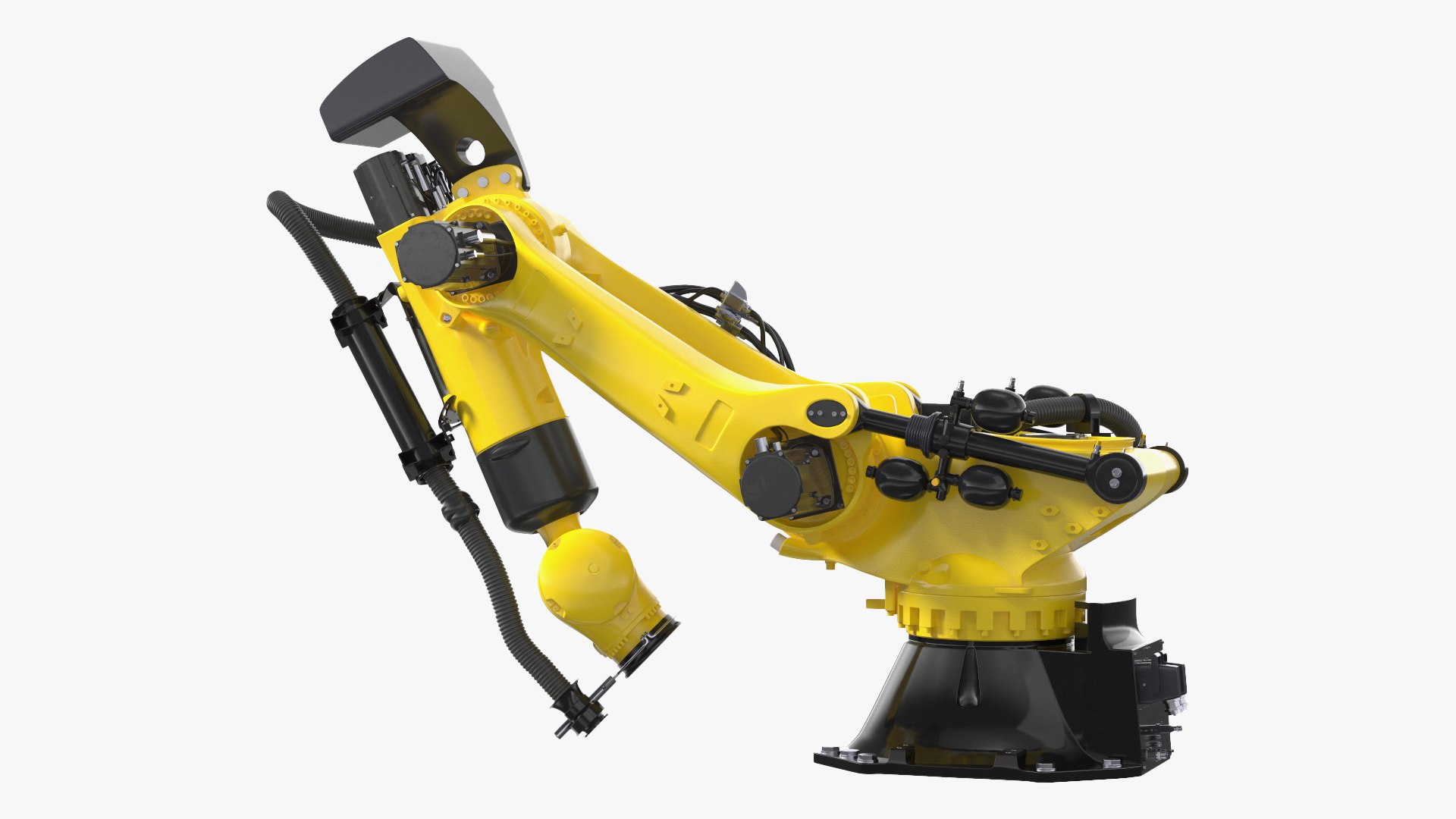 Ultra Robotic Arm Yellow Rigged for Maya 3D model preview