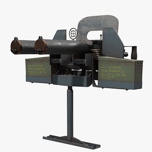 Double Brouwning M1917 3D model