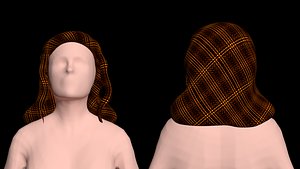 3D woman hair