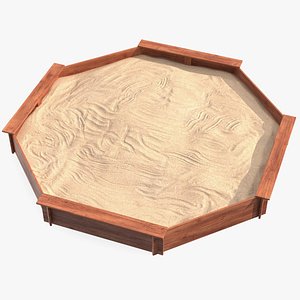 wooden octagon sandbox model