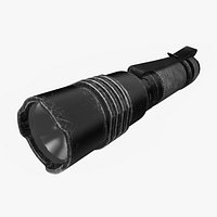 Tactical LED Flashlight 3D Model