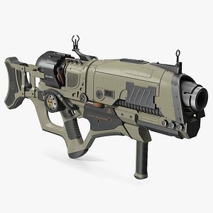 Concept Assault Rifle Green 3D model