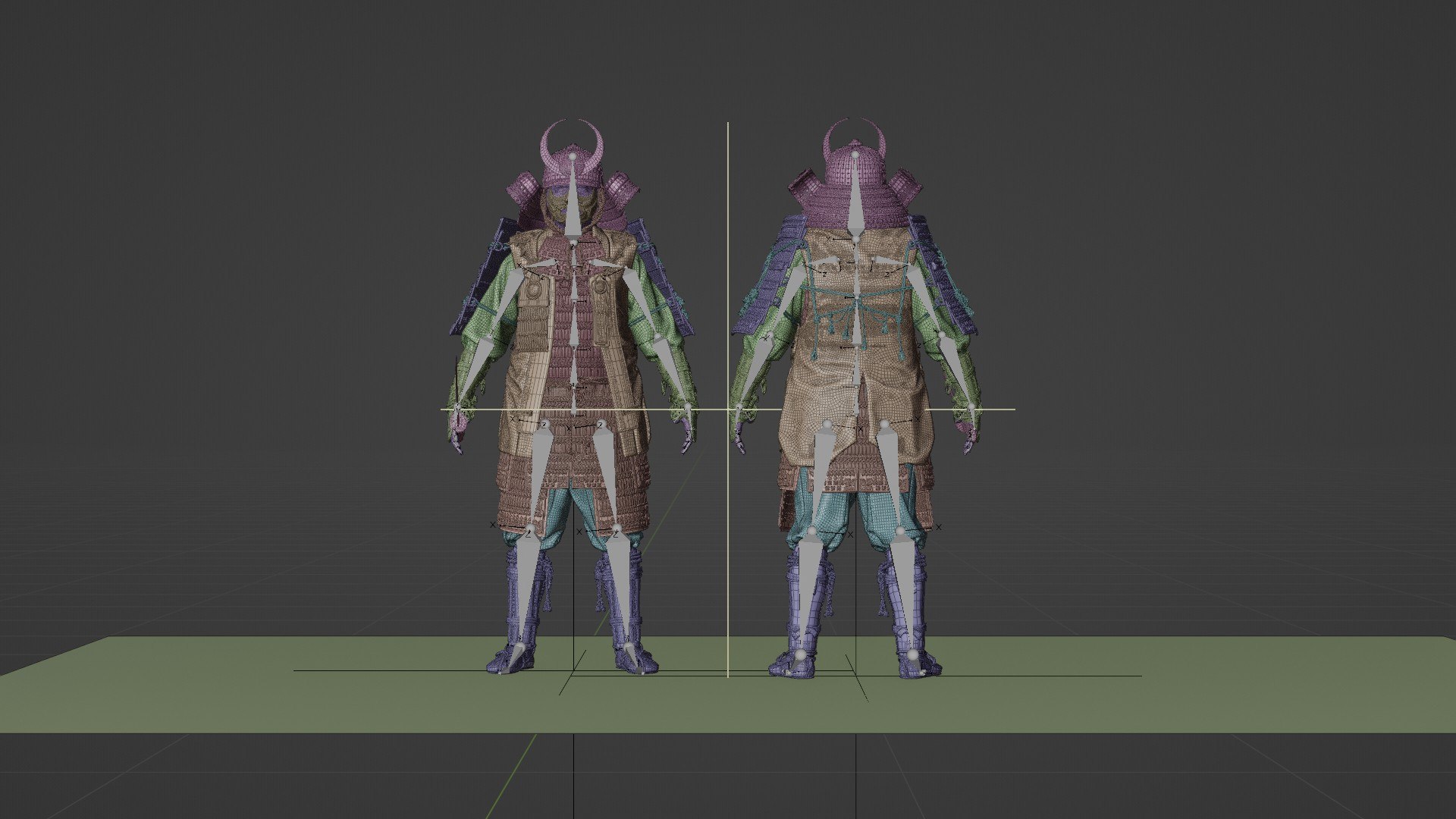 MEDIEVAL Japanese Samurai Rigged 3D Model - TurboSquid 1980270