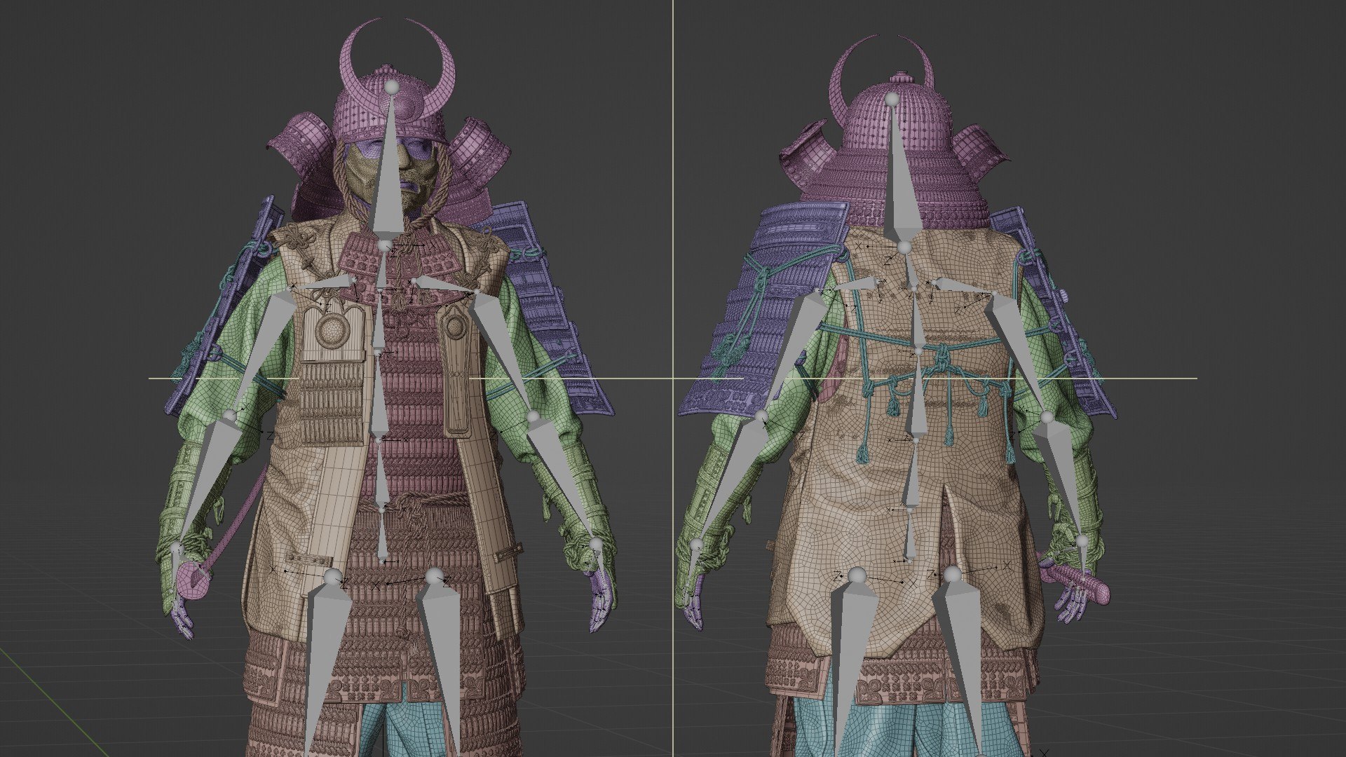 MEDIEVAL Japanese Samurai Rigged 3D Model - TurboSquid 1980270