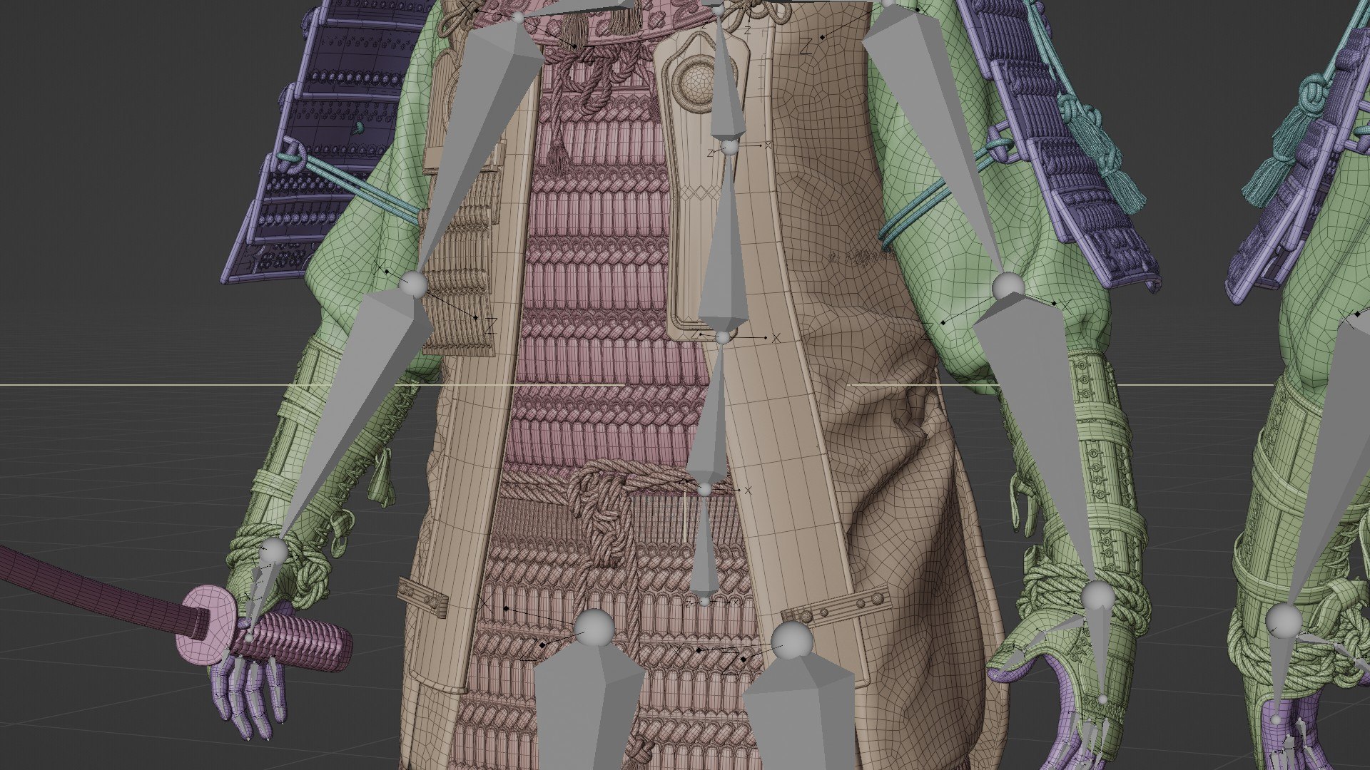 MEDIEVAL Japanese Samurai Rigged 3D Model - TurboSquid 1980270