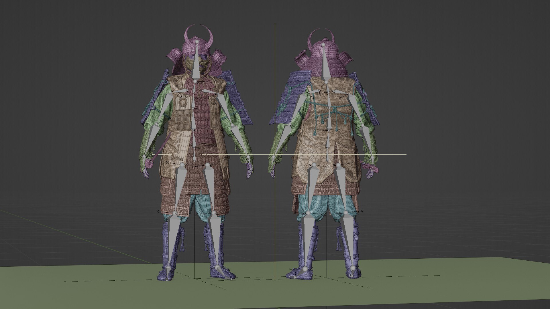 MEDIEVAL Japanese Samurai Rigged 3D Model - TurboSquid 1980270