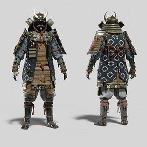 MEDIEVAL Japanese Samurai Rigged 3D model