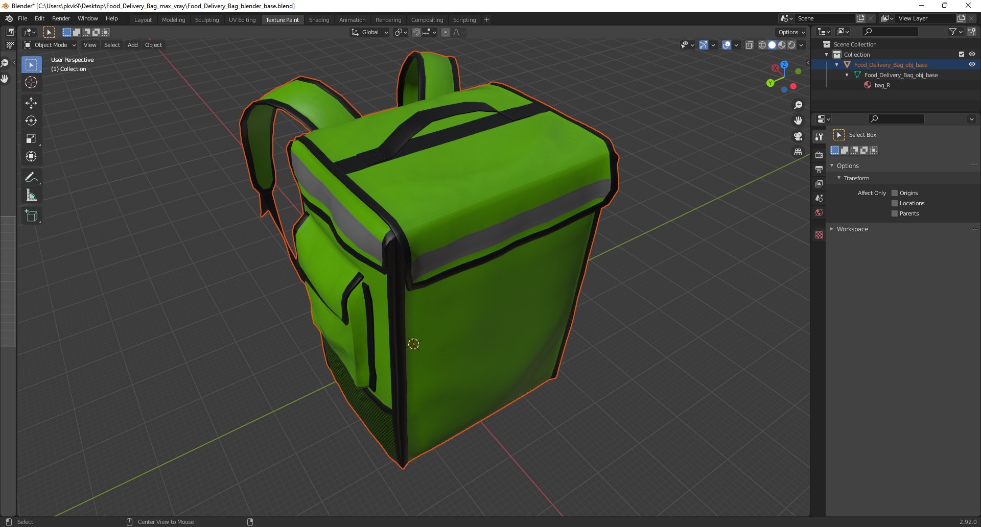 Food Delivery Bag 3D Model - TurboSquid 1820863