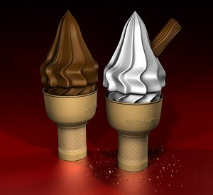 ice cream cone 3d c4d