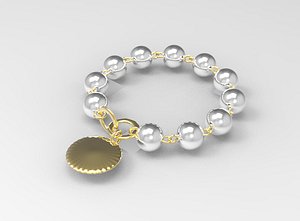 Louis Vuitton bracelet blossom BB charms replicas 3D model 3D printable