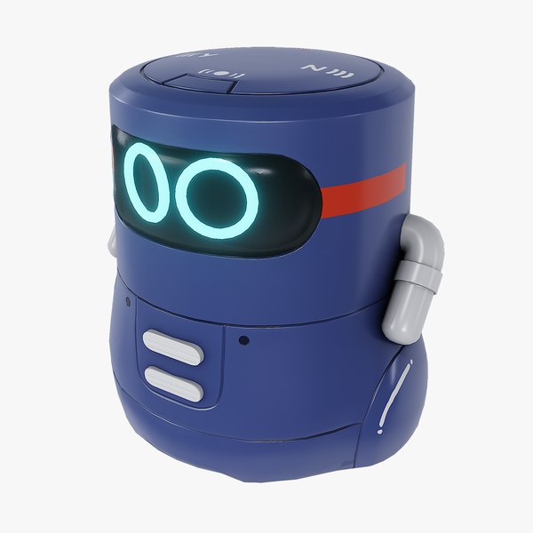 3D Blue Modern Smart Robot Toy