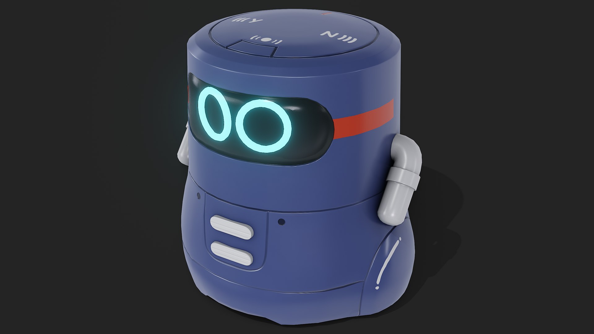 3D Blue Modern Smart Robot Toy - TurboSquid 2122939