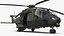 NH90 Military Transport Helicopter Green Camo with Interior 3D