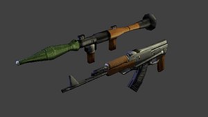 modern ak47 3d model