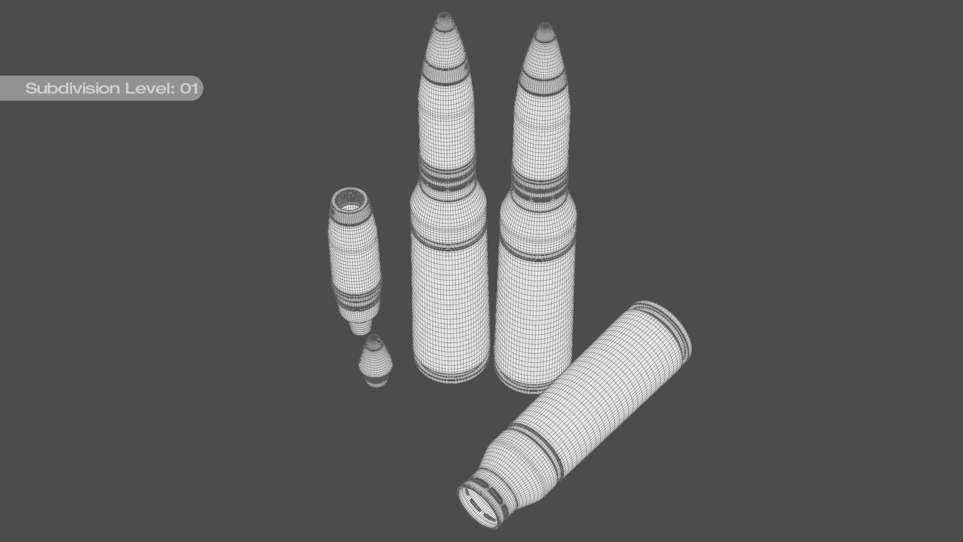 25mm X 137 M792 High Explosive Projectile Cartridge 3D - TurboSquid 2272323