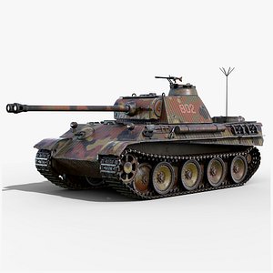 3D model panther gameready pzv tank