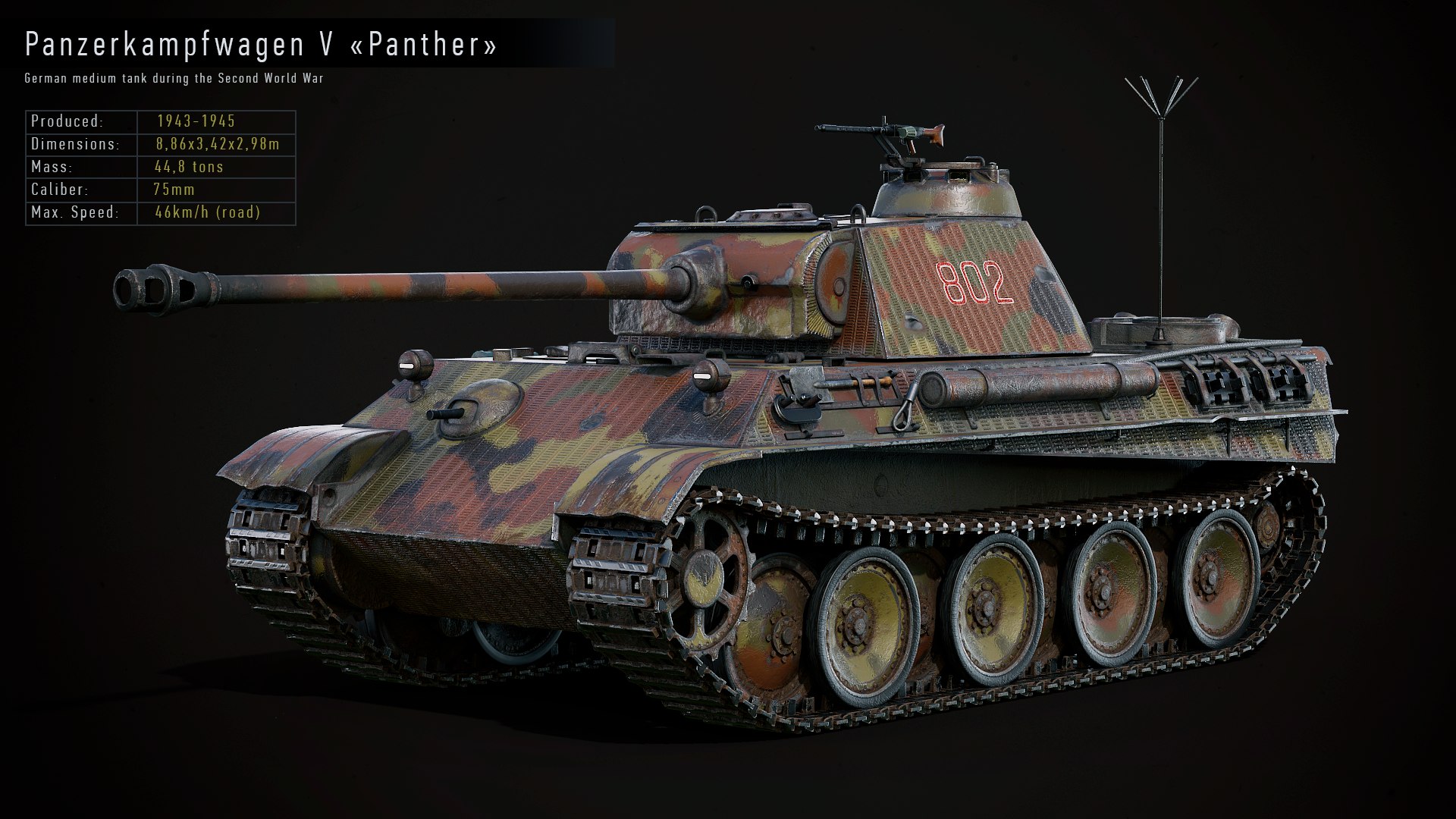3D model panther gameready pzv tank https://p.turbosquid.com/ts-thumb/kx/sDSwoh/Kk50CPT6/render1/png/1600977019/1920x1080/fit_q87/8dcd3961c07be40ee1689b41ea03a59a6c034584/render1.jpg