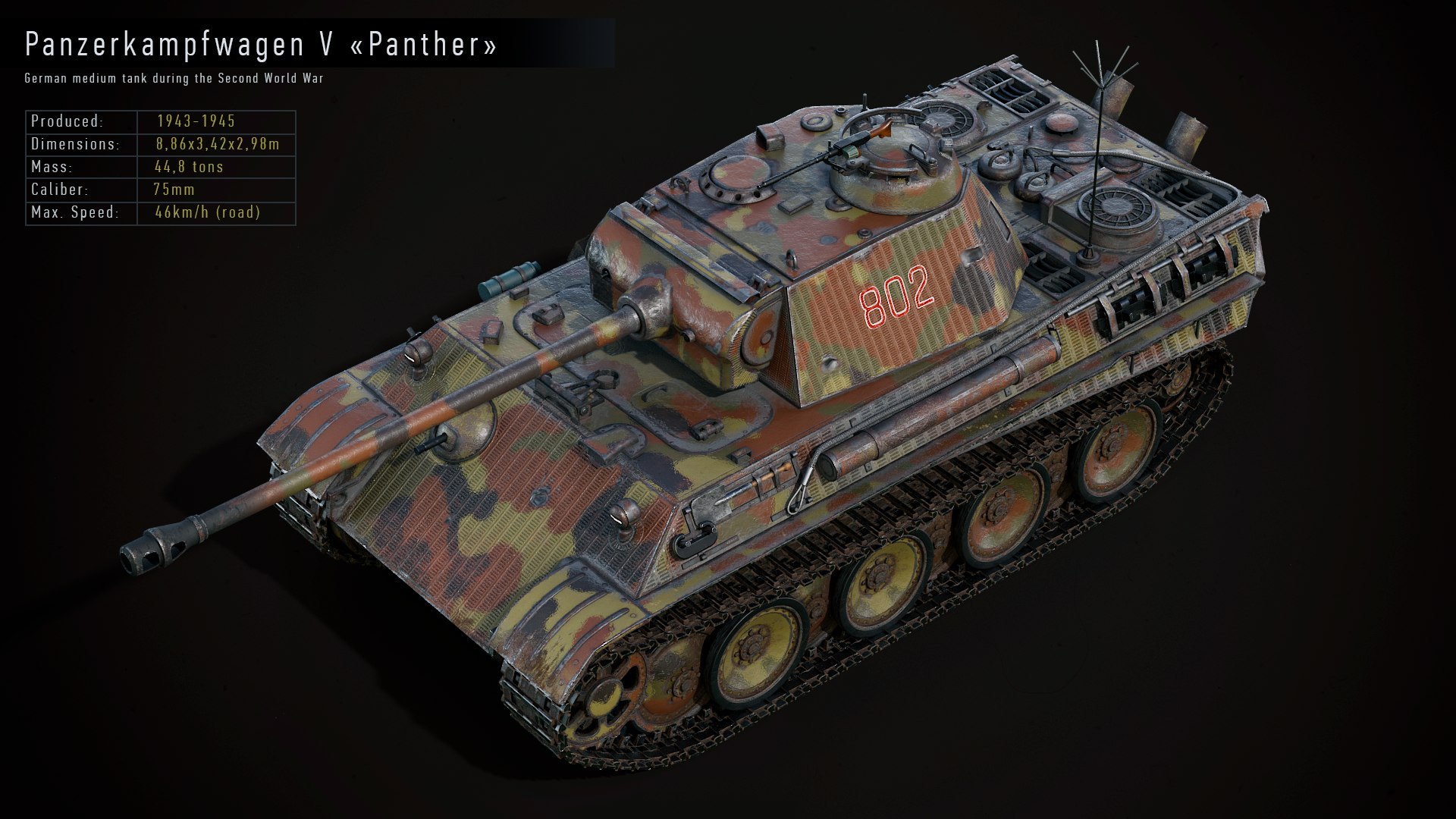 3D model panther gameready pzv tank https://p.turbosquid.com/ts-thumb/kx/sDSwoh/OZljNnC6/render5/png/1600977020/1920x1080/fit_q87/eaad09c918933a34b32ac0e95917f782a8d6e6ad/render5.jpg