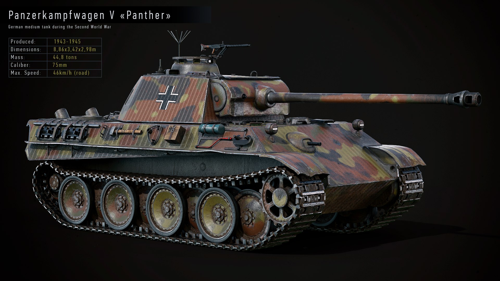 3D model panther gameready pzv tank https://p.turbosquid.com/ts-thumb/kx/sDSwoh/exTKetI8/render4/png/1600977020/1920x1080/fit_q87/7faa84ae4c1ae82564a1dbe3ca6f6f08c9232c62/render4.jpg