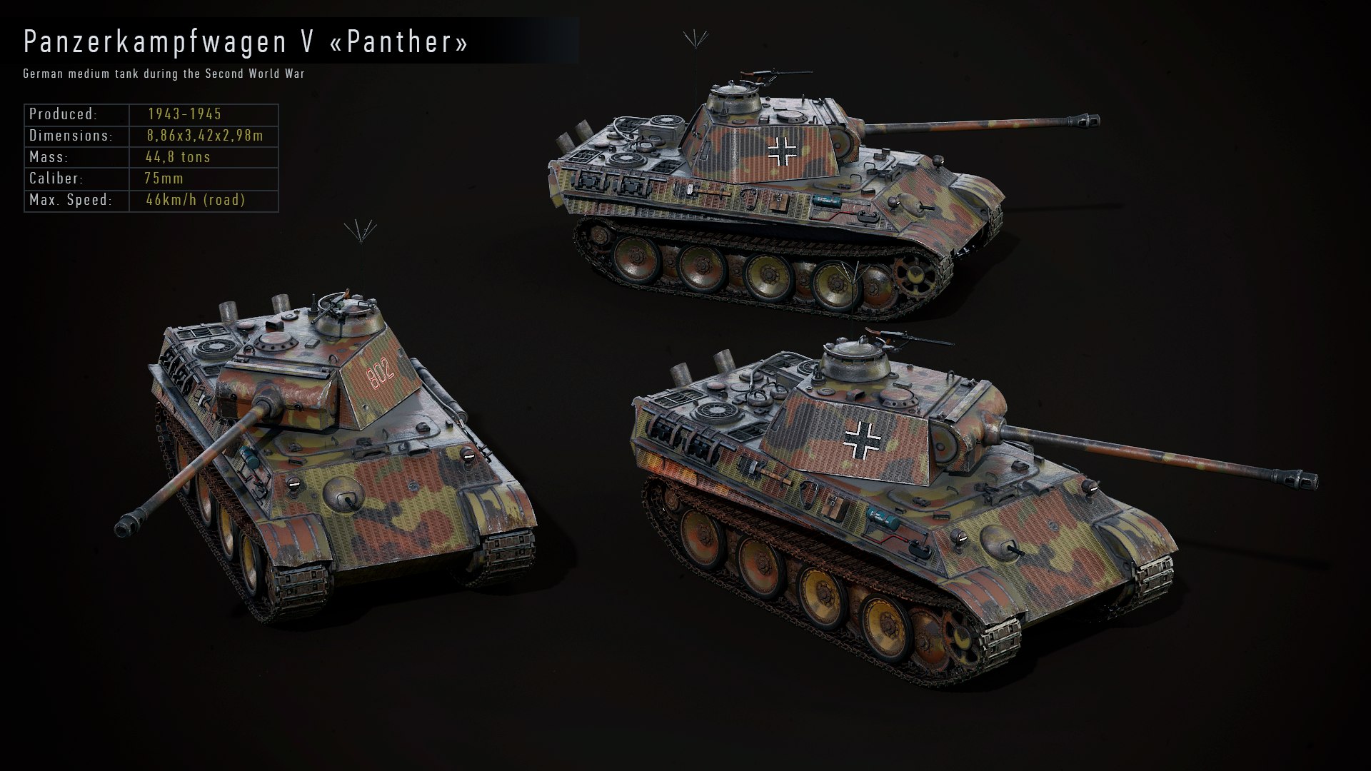 3D model panther gameready pzv tank https://p.turbosquid.com/ts-thumb/kx/sDSwoh/p37vcB4y/render14/png/1600977021/1920x1080/fit_q87/a1d44a279848ee6a11e9edf936626612d70b226b/render14.jpg