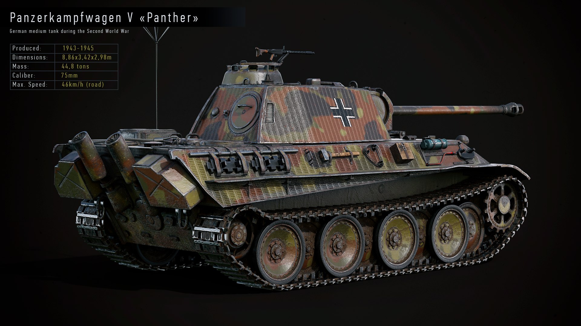 3D model panther gameready pzv tank https://p.turbosquid.com/ts-thumb/kx/sDSwoh/qqSUTWnl/render3/png/1600977020/1920x1080/fit_q87/3ebc7253df21c31af2211486aed471ba60f232fc/render3.jpg