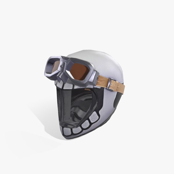 modelo 3d Off-Road Racing Motorcycle Helmet With Goggles - TurboSquid ...