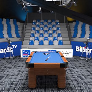 3D Billiards Championship Arena model