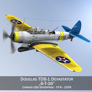 3d douglas tdb-1 devastator - model