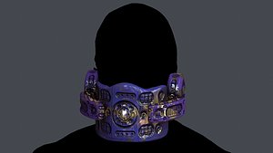 3D model Gas mask helmet scifi futuristic military combat