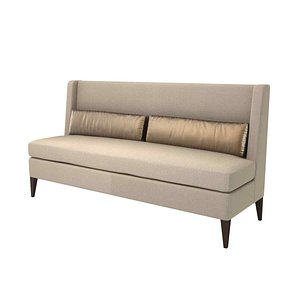 Sofa and chair company bespoke banquette  3d model