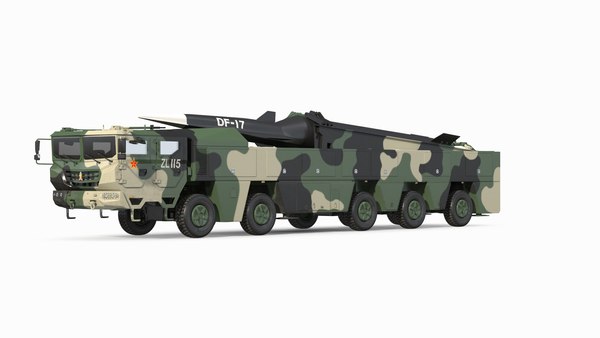 DF-17 ミサイルオンロードモバイルビークル3Dモデル