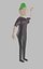 Low Poly Character Woman truccato Unity 10