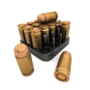 3D pistol cartridge makarov caliber model