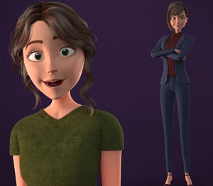 CARTOON MOTHER 2 - TOON WOMAN rigged