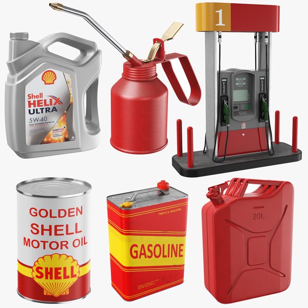 3D Fuel And Oil Containers Collection model