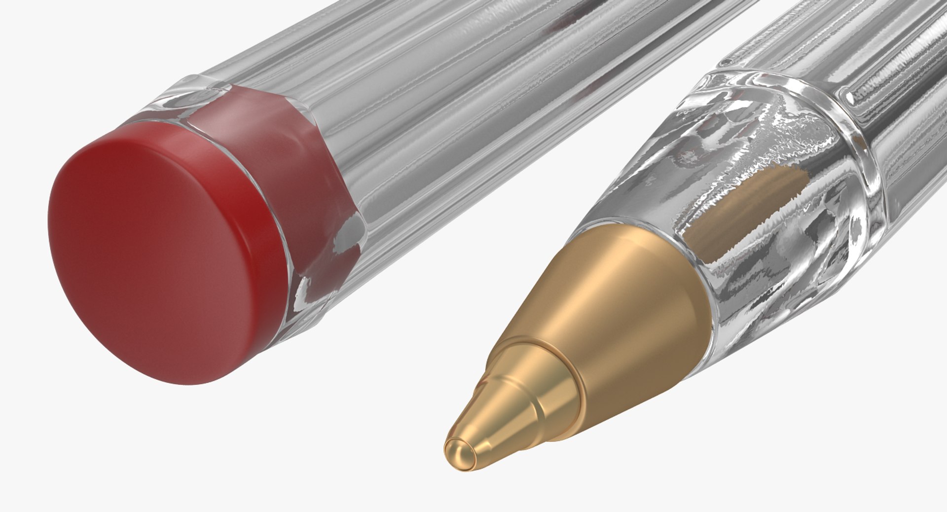 Transparent Pen Red Ink 3D Model - TurboSquid 1209411
