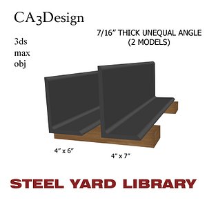 7 unequal angle 3d obj