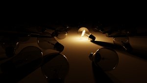 3d lightbulb collection