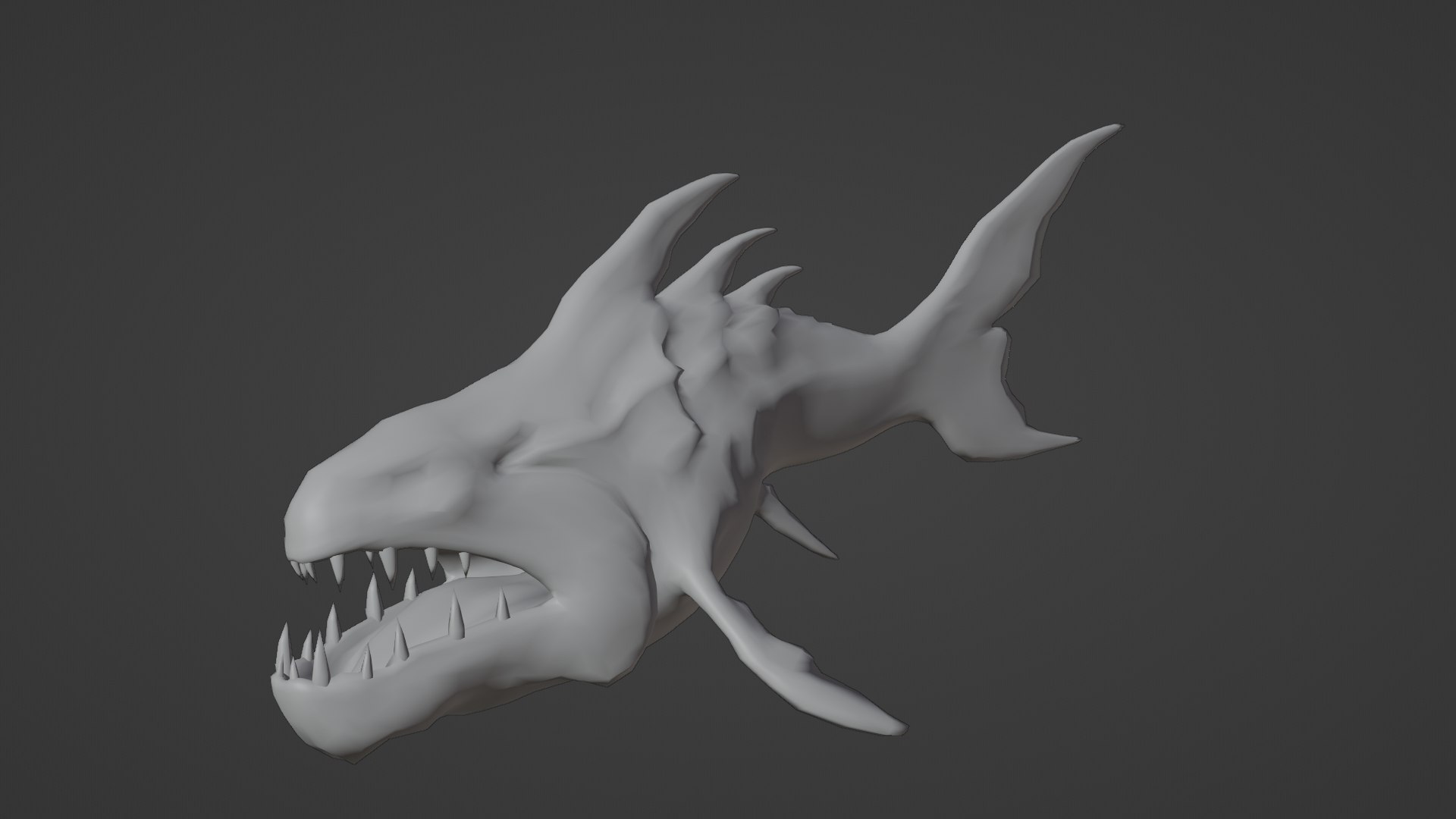 3D Fish Monster PBR Low-poly - TurboSquid 2105284