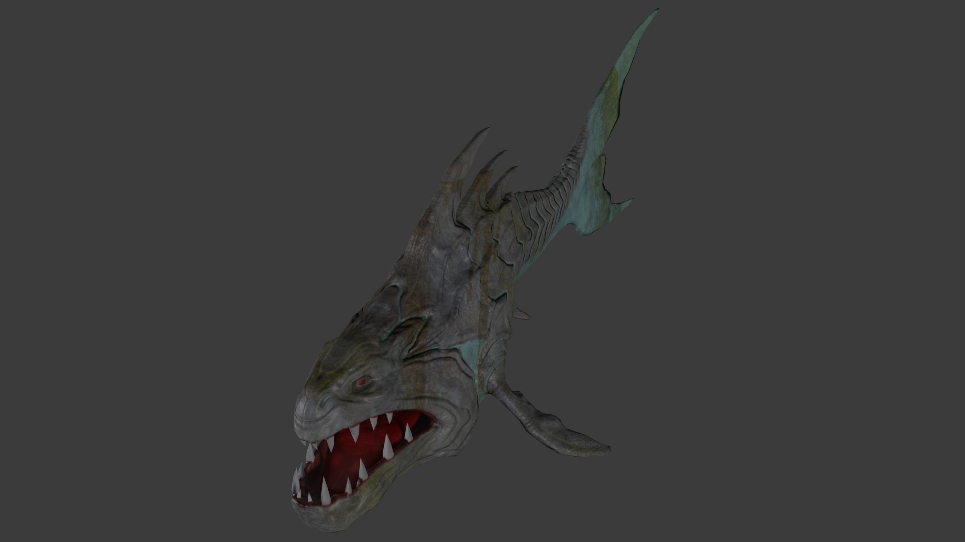 3D Fish Monster PBR Low-poly - TurboSquid 2105284